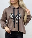 BLUZA DAMSKA BLUZKA OVERSIZE UROCZA BAWEŁNA KOLORY L