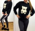 BLUZA DAMSKA BLUZKA OVERSIZE UROCZA MIŚ TEDDY KOLORY L
