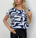 KOBIECA WYGODNA BLUZKA PRINT BAWEŁNA Różne KOLORY XL