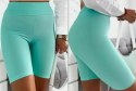 LEGGINSY DAMSKIE KOLARKI KRÓTKIE PRĄŻEK BAMBUS KOLORY S/M