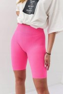 LEGGINSY DAMSKIE KOLARKI KRÓTKIE PRĄŻEK BAMBUS KOLORY S/M