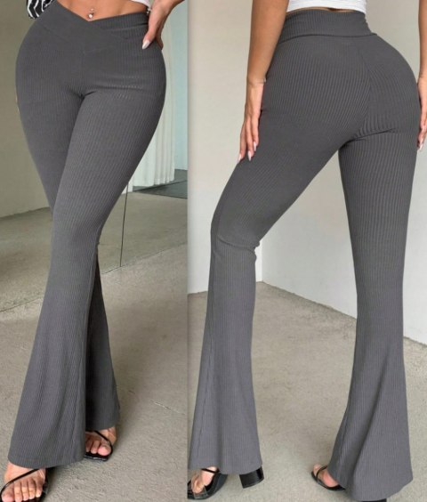LEGGINSY DZWONY PRZEKŁADANY PAS CZARNE SZEROKIE NOGAWKI Prążkowane KOLORY LEGGINSY DZWONY PRZEKŁADANY PAS CZARNE SZEROKIE NOGAWKI Prążkowane KOLORY