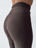 LEGGINSY DZWONY PRZEKŁADANY PAS CZARNE SZEROKIE NOGAWKI Prążkowane KOLORY
