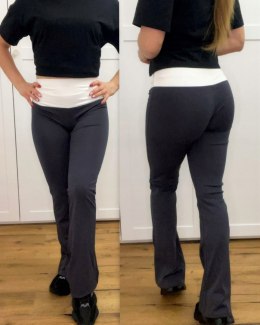 LEGGINSY DZWONY SZEROKA NOGAWKA WYSOKI STAN WYSZCZUPLAJĄCE S/M