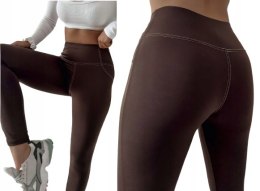 LEGGINSY Getry Fitness KRYJĄCE MODELUJĄCE S/M KOLORY