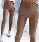 LEGGINSY PRĄŻEK PRĄŻKOWANE BAMBUSOWE WYSOKI STAN KOLORY L/XL