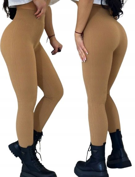 LEGGINSY PRĄŻKOWANE ELASTYCZNE PRĄŻEK KRYJĄCE KOLORY M/L LEGGINSY PRĄŻKOWANE ELASTYCZNE PRĄŻEK KRYJĄCE KOLORY M/L