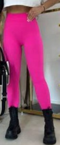 LEGGINSY PRĄŻKOWANE ELASTYCZNE PRĄŻEK KRYJĄCE KOLORY M/L