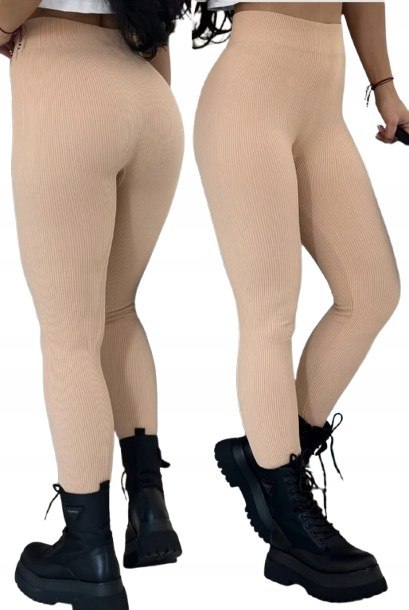 LEGGINSY PRĄŻKOWANE ELASTYCZNE PRĄŻEK KRYJĄCE KOLORY S/M LEGGINSY PRĄŻKOWANE ELASTYCZNE PRĄŻEK KRYJĄCE KOLORY S/M