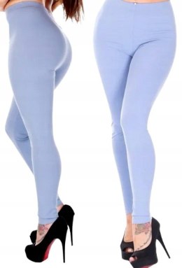 Legginsy DAMSKIE długie BAMBUSOWE Getry Wysoki Stan KOLORY KRYJĄCE M/L