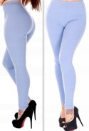 Legginsy DAMSKIE długie BAMBUSOWE Getry Wysoki Stan KOLORY KRYJĄCE M/L