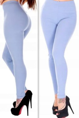 Legginsy DAMSKIE długie BAMBUSOWE Getry Wysoki Stan KOLORY KRYJĄCE M/L