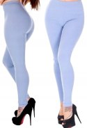 Legginsy DAMSKIE długie BAMBUSOWE Getry Wysoki Stan KOLORY KRYJĄCE M/L