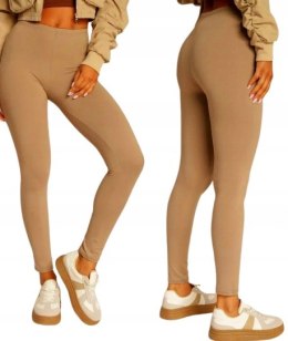 Legginsy DAMSKIE długie BAMBUSOWE Getry Wysoki Stan KOLORY KRYJĄCE M/L