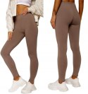 Legginsy DAMSKIE długie BAMBUSOWE Getry Wysoki Stan KOLORY KRYJĄCE M/L
