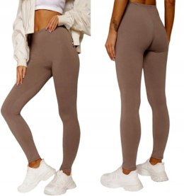 Legginsy DAMSKIE długie BAMBUSOWE Getry Wysoki Stan KOLORY KRYJĄCE M/L
