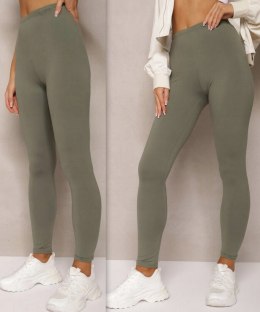Legginsy DAMSKIE długie BAMBUSOWE Getry Wysoki Stan KOLORY KRYJĄCE M/L