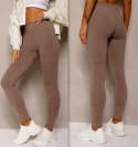 Legginsy DAMSKIE długie BAMBUSOWE Getry Wysoki Stan KOLORY KRYJĄCE M/L
