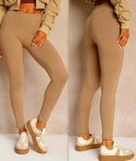 Legginsy DAMSKIE długie BAMBUSOWE Getry Wysoki Stan KOLORY KRYJĄCE M/L