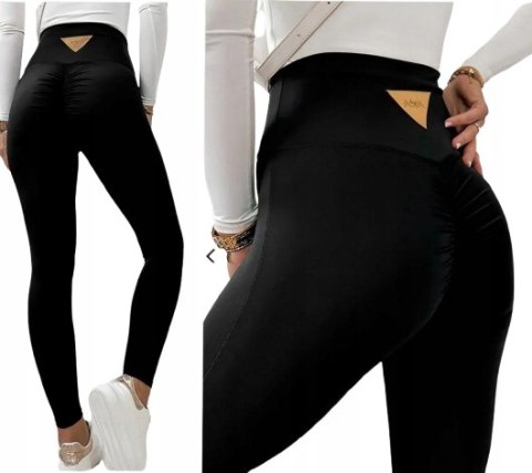 Legginsy sportowe damskie PUSH UP marszczenia SIŁOWNIA Leginsy M/L Legginsy sportowe damskie PUSH UP marszczenia SIŁOWNIA Leginsy M/L