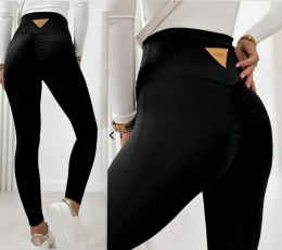 Legginsy sportowe damskie PUSH UP marszczenia SIŁOWNIA Leginsy M/L