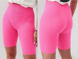 Prążkowane Kolarki Legginsy z Wysokim Stanem Fit Getry Sportowe s/m