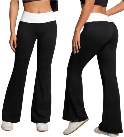LEGGINSY DZWONY SZEROKA NOGAWKA WYSOKI STAN WYSZCZUPLAJĄCE S/M LEGGINSY DZWONY SZEROKA NOGAWKA WYSOKI STAN WYSZCZUPLAJĄCE S/M