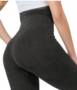 LEGGINSY MODELUJĄCE PRĄŻEK SPODNIE WYSOKI STAN KOLORY