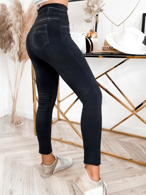 Legginsy Imitacja Jeans Ciepłe Leginsy Spodnie Damskie Grube Modne Getry Legginsy Imitacja Jeans Ciepłe Leginsy Spodnie Damskie Grube Modne Getry