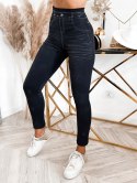 Legginsy Imitacja Jeans Ciepłe Leginsy Spodnie Damskie Grube Modne Getry