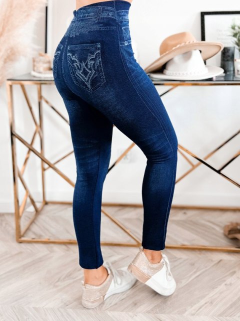 Legginsy Imitacja Jeans Ciepłe Leginsy Spodnie Damskie Grube Modne Getry Legginsy Imitacja Jeans Ciepłe Leginsy Spodnie Damskie Grube Modne Getry