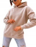 BLUZA OCIEPLANA OVERISIZE KAPUTR BAWEŁNA KOLORY L