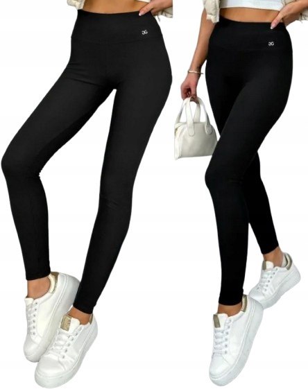 ELASTYCZNE LEGGINSY WYSOKI STAN GŁADKIE THERMO M/L ELASTYCZNE LEGGINSY WYSOKI STAN GŁADKIE THERMO M/L
