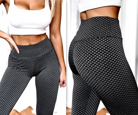 Legginsy sportowe damskie WYSOKI STAN KRYJĄCE s/m Legginsy sportowe damskie WYSOKI STAN KRYJĄCE s/m