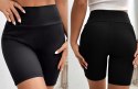 Prążkowane Kolarki Legginsy z Wysokim Stanem Fit Getry Sportowe s/m