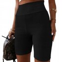 Prążkowane Kolarki Legginsy z Wysokim Stanem Fit Getry Sportowe s/m