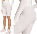 Prążkowane Kolarki Legginsy z Wysokim Stanem Fit Getry Sportowe s/m