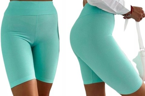 Prążkowane Kolarki Legginsy z Wysokim Stanem Fit Getry Sportowe s/m Prążkowane Kolarki Legginsy z Wysokim Stanem Fit Getry Sportowe s/m