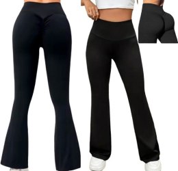 Damskie kryjące legginsy push-up modelujące wysoki stan dzwony