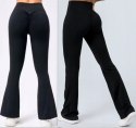 Damskie kryjące legginsy push-up modelujące wysoki stan dzwony