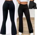 Damskie kryjące legginsy push-up modelujące wysoki stan dzwony