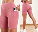 KOLARKI LEGGINSY KRÓTKIE SPODENKI KIESZONKA kolory S/M