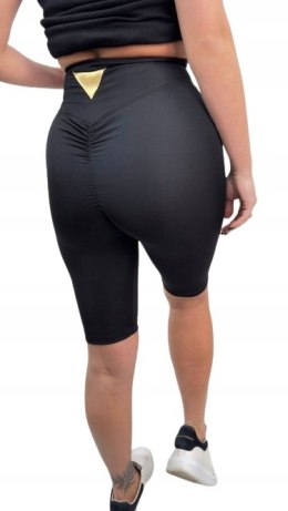 Kryjące legginsy kolarki MARSZCZENIE PUSH UP GŁADKIE S/M