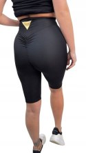 Kryjące legginsy kolarki MARSZCZENIE PUSH UP GŁADKIE S/M