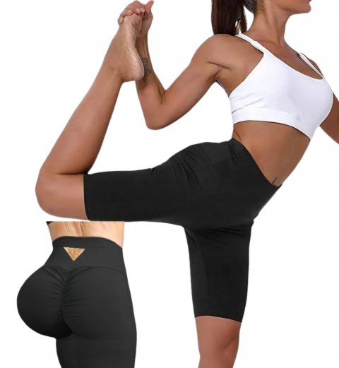 Kryjące legginsy kolarki MARSZCZENIE PUSH UP GŁADKIE S/M Kryjące legginsy kolarki MARSZCZENIE PUSH UP GŁADKIE S/M