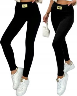 LEGGINSY PRĄŻEK FASHION PRĄŻKOWANE WYSOKI STAN XL/2XL