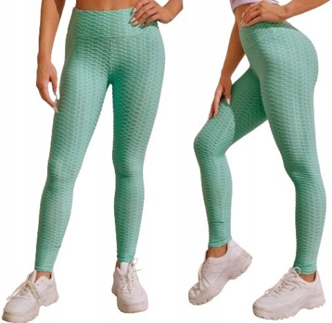Legginsy PUSH UP sportowe FITNESS KARBOWANE KOLORY S/M Legginsy PUSH UP sportowe FITNESS KARBOWANE KOLORY S/M