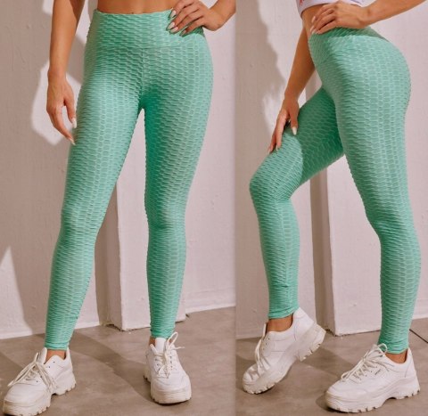 Legginsy PUSH UP sportowe FITNESS KARBOWANE KOLORY S/M Legginsy PUSH UP sportowe FITNESS KARBOWANE KOLORY S/M