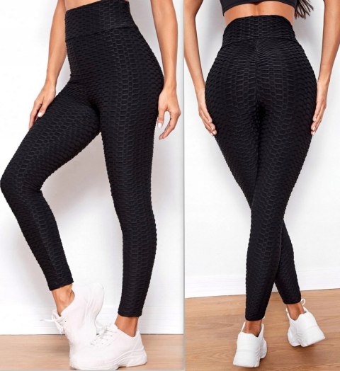 Legginsy PUSH UP sportowe FITNESS KARBOWANE KOLORY S/M Legginsy PUSH UP sportowe FITNESS KARBOWANE KOLORY S/M