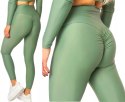 Legginsy sportowe damskie PUSH UP marszczenia SIŁOWNIA KOLORY!